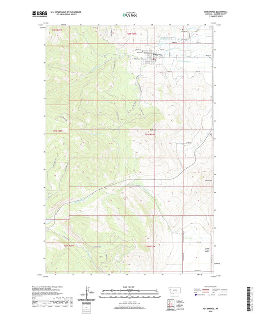Hot Springs Montana US Topo Map Image