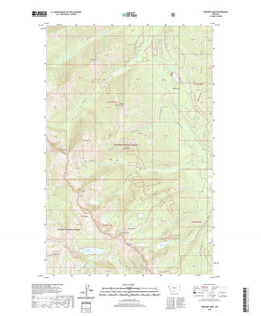 Howard Lake Montana US Topo Map Image