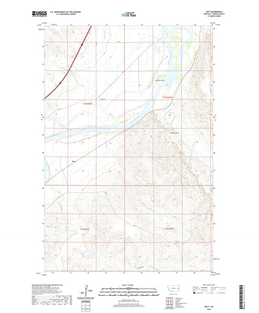 Hoyt Montana US Topo Map Image
