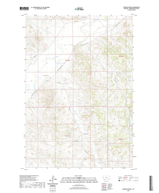 Huckins School Montana US Topo Map Image