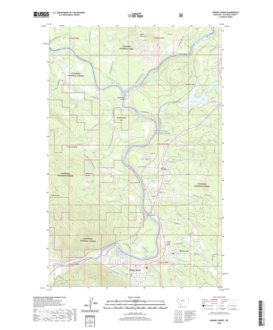 Hungry Horse Montana US Topo Map Image