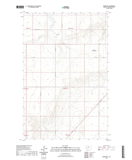 Ihmsen Well Montana US Topo Map Image