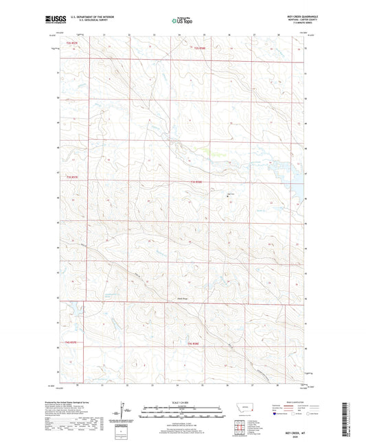 Ikey Creek Montana US Topo Map Image