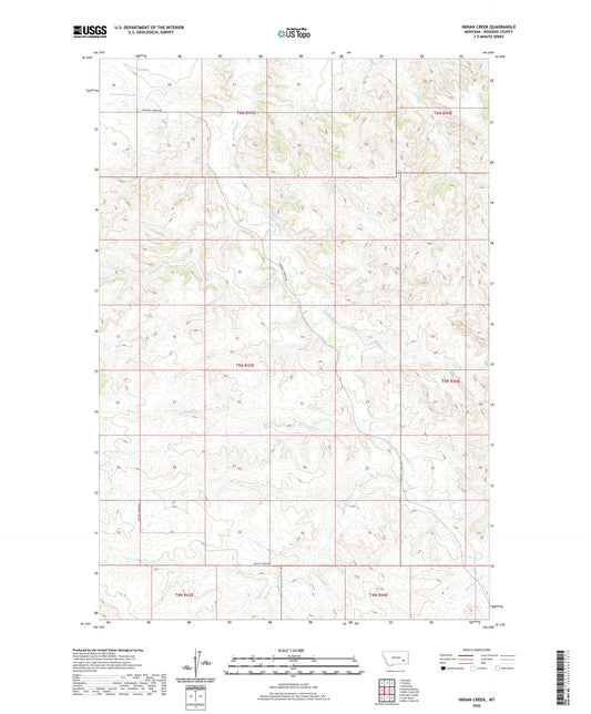 Indian Creek Montana US Topo Map Image