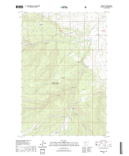 Indian Hill Montana US Topo Map Image
