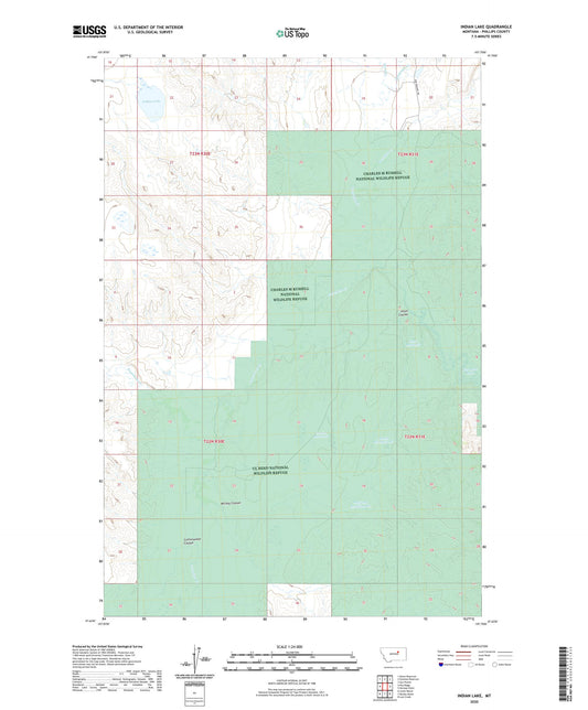 Indian Lake Montana US Topo Map Image