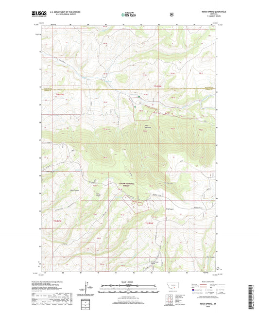 Indian Spring Montana US Topo Map Image