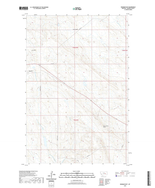 Ingomar East Montana US Topo Map Image