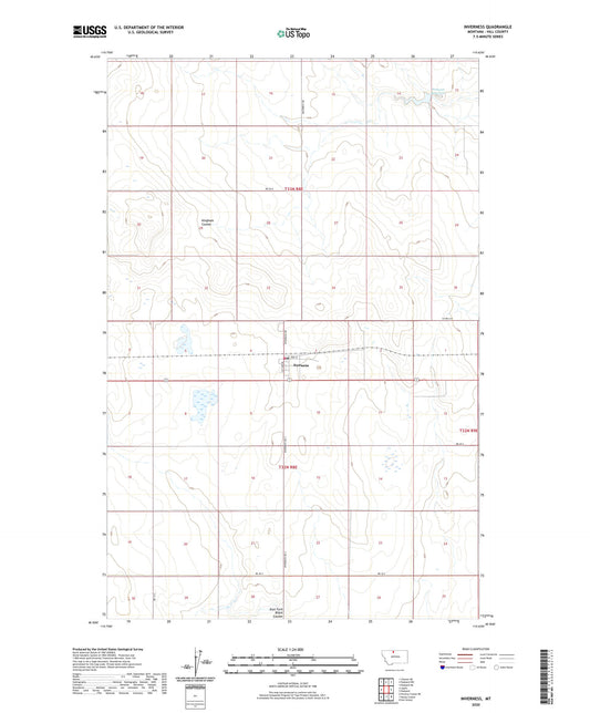Inverness Montana US Topo Map Image