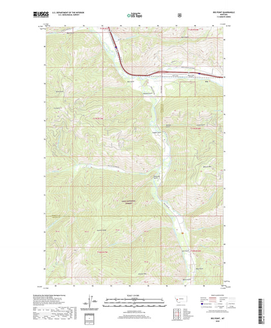 Iris Point Montana US Topo Map Image