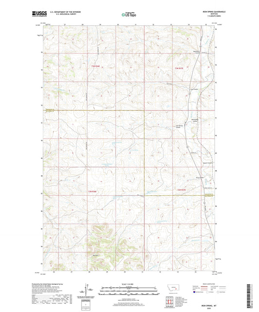 Iron Spring Montana US Topo Map Image