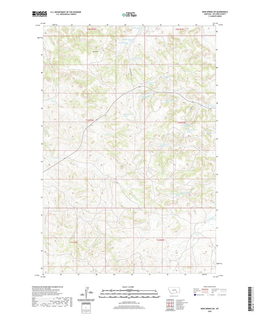 Iron Spring SW Montana US Topo Map Image