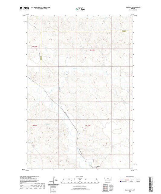 Ismay North Montana US Topo Map Image
