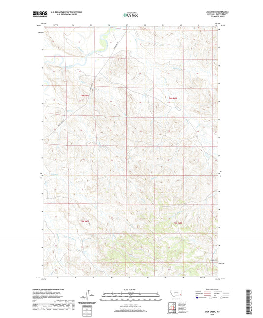 Jack Creek Montana US Topo Map Image