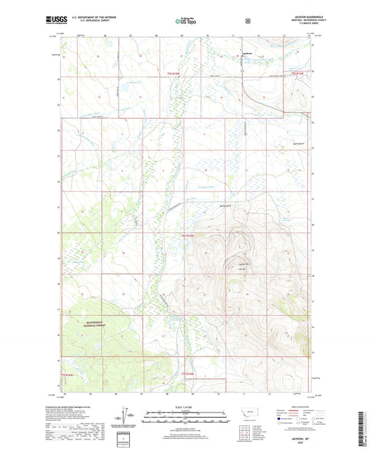 Jackson Montana US Topo Map Image