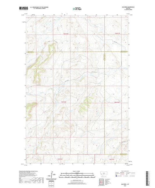 Jim Creek Montana US Topo Map Image