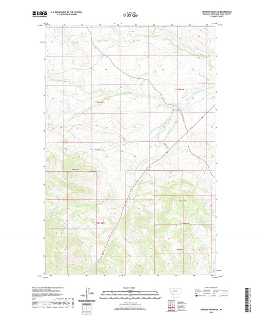 Johnson Mountain Montana US Topo Map Image