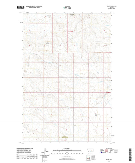 Kelley Montana US Topo Map Image