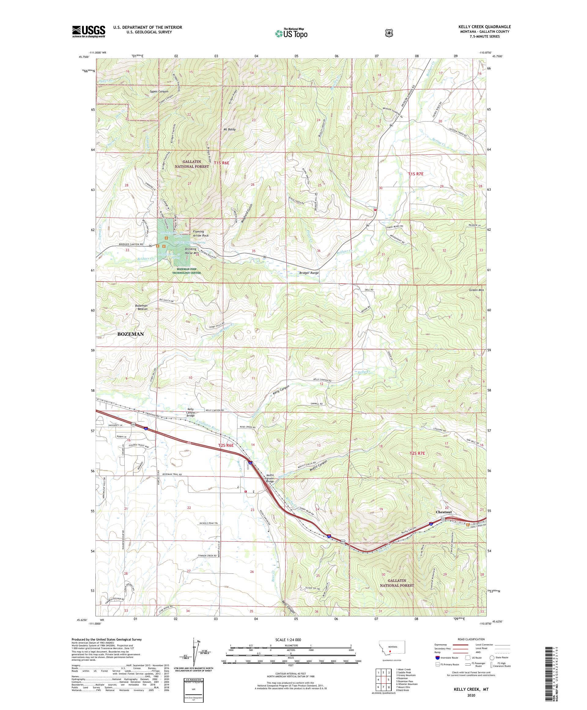 Kelly Creek Montana US Topo Map – MyTopo Map Store