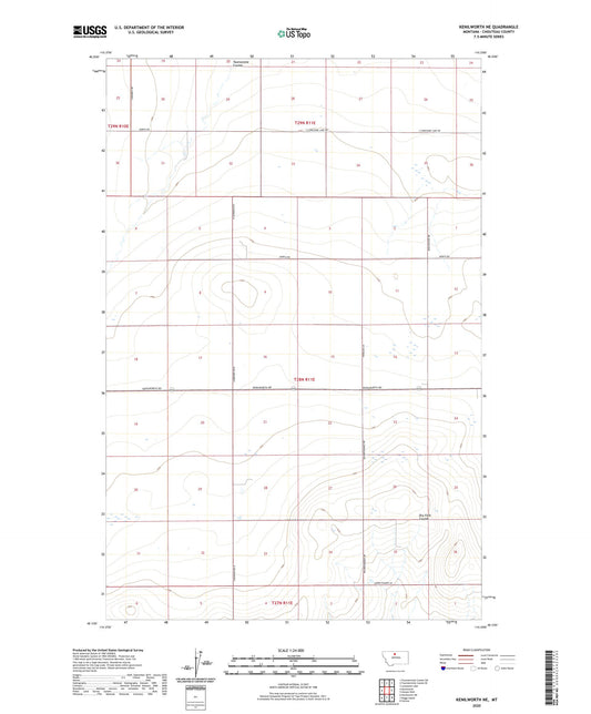 Kenilworth NE Montana US Topo Map Image