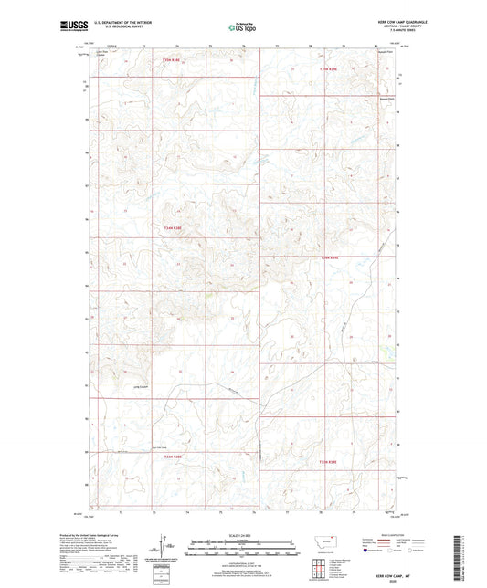Kerr Cow Camp Montana US Topo Map Image