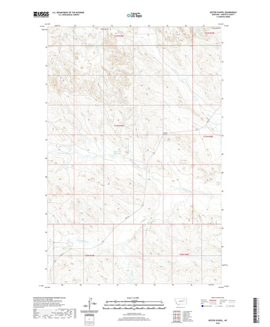 Kester School Montana US Topo Map Image
