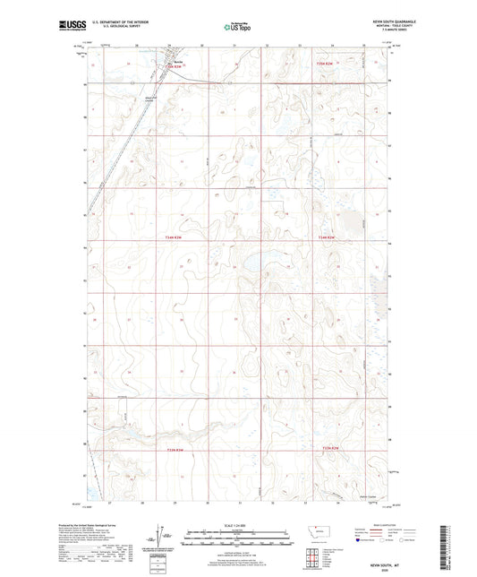 Kevin South Montana US Topo Map Image