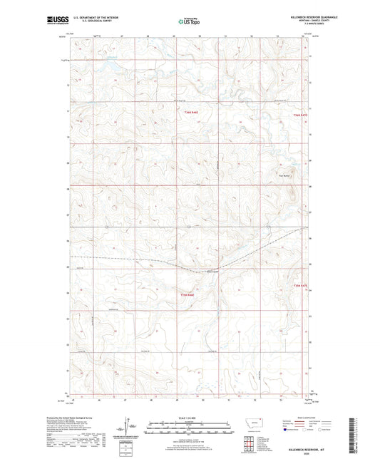 Killenbeck Reservoir Montana US Topo Map Image