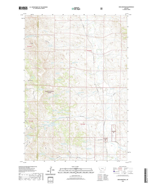 King Mountain Montana US Topo Map Image