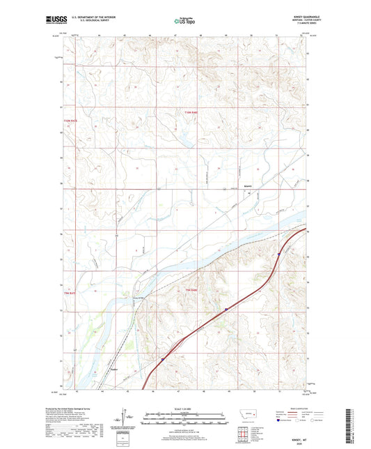 Kinsey Montana US Topo Map Image