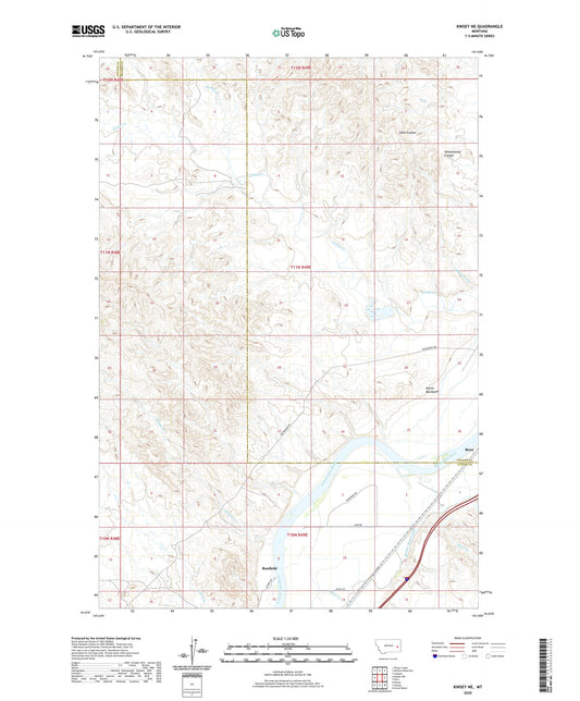 Kinsey NE Montana US Topo Map Image