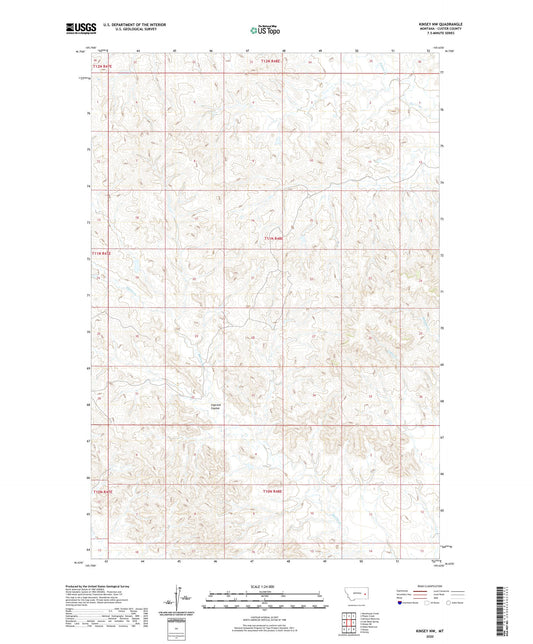 Kinsey NW Montana US Topo Map Image