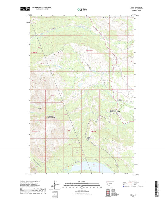 Kiowa Montana US Topo Map Image