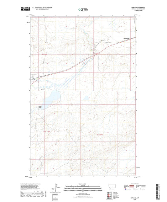 Kipp Lake Montana US Topo Map Image