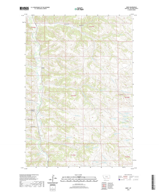 Kirby Montana US Topo Map Image