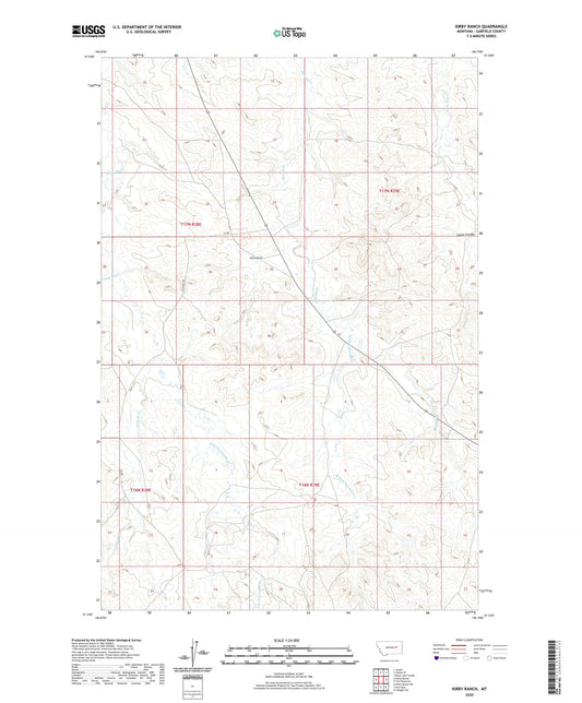 Kirby Ranch Montana US Topo Map Image