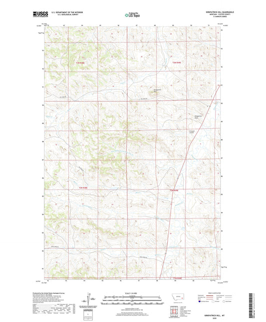 Kirkpatrick Hill Montana US Topo Map Image
