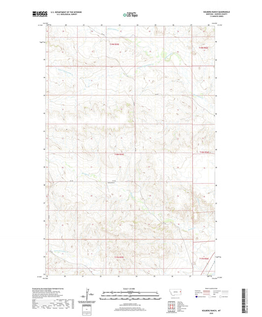 Kolberg Ranch Montana US Topo Map Image