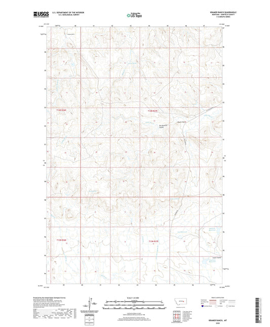 Kramer Ranch Montana US Topo Map Image