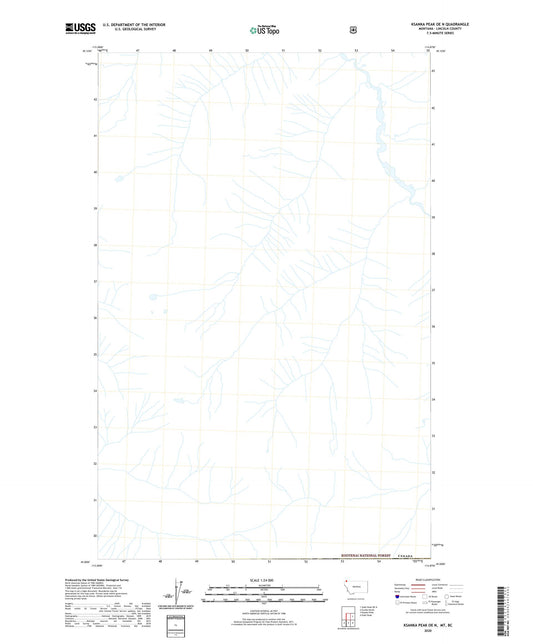 Ksanka Peak OE N Montana US Topo Map Image