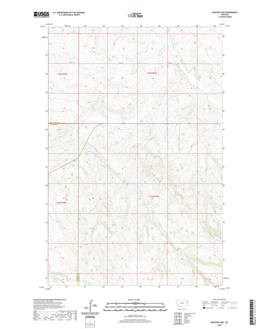 Kuester Lake Montana US Topo Map Image