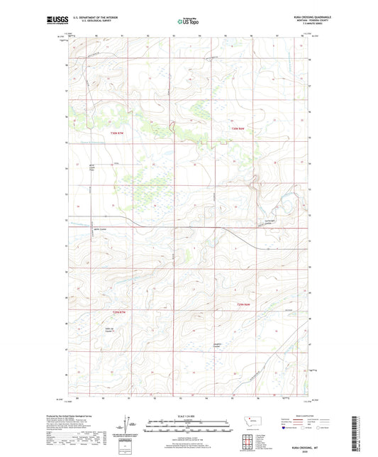 Kuka Crossing Montana US Topo Map Image