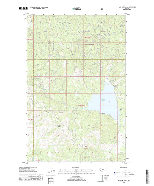 Lake Mary Ronan Montana US Topo Map Image