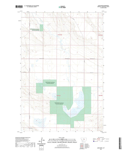 Lake Mason Montana US Topo Map Image