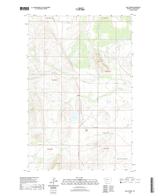 Lake Theboe Montana US Topo Map Image