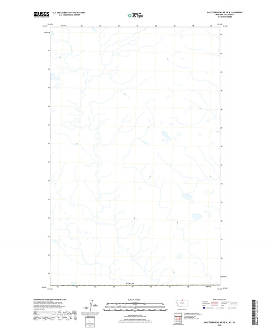 Lake Thibadeau NE OE N Montana US Topo Map Image