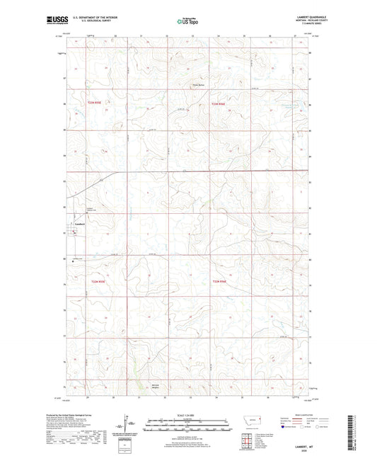 Lambert Montana US Topo Map Image