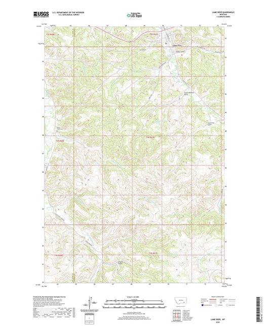 Lame Deer Montana US Topo Map Image