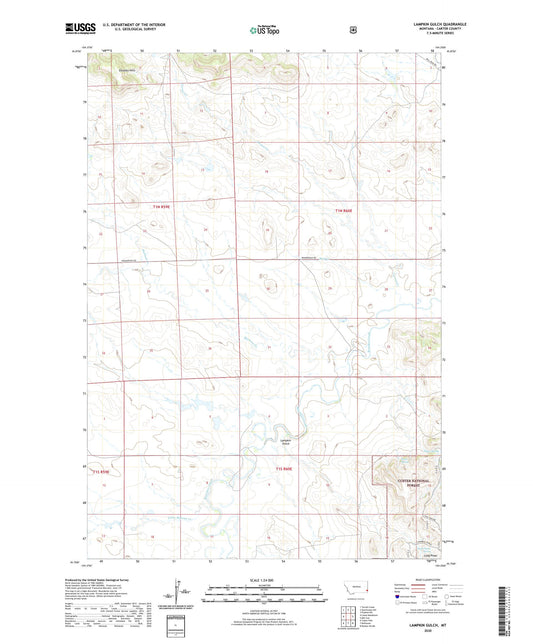 Lampkin Gulch Montana US Topo Map Image