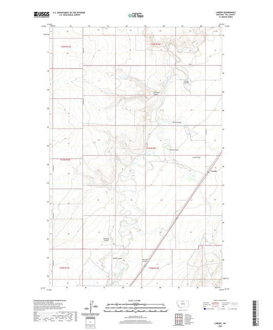 Laredo Montana US Topo Map Image
